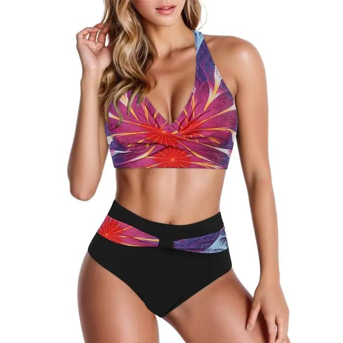 Maillot de bain rouge à pois