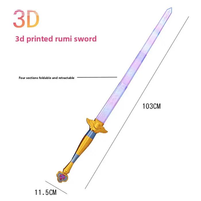 Accessoires de costume d'épée longue violette de haute qualité pour le jeu de rôle, symbole Lumi, groupe de filles du diable, accessoires de jeu de rôle