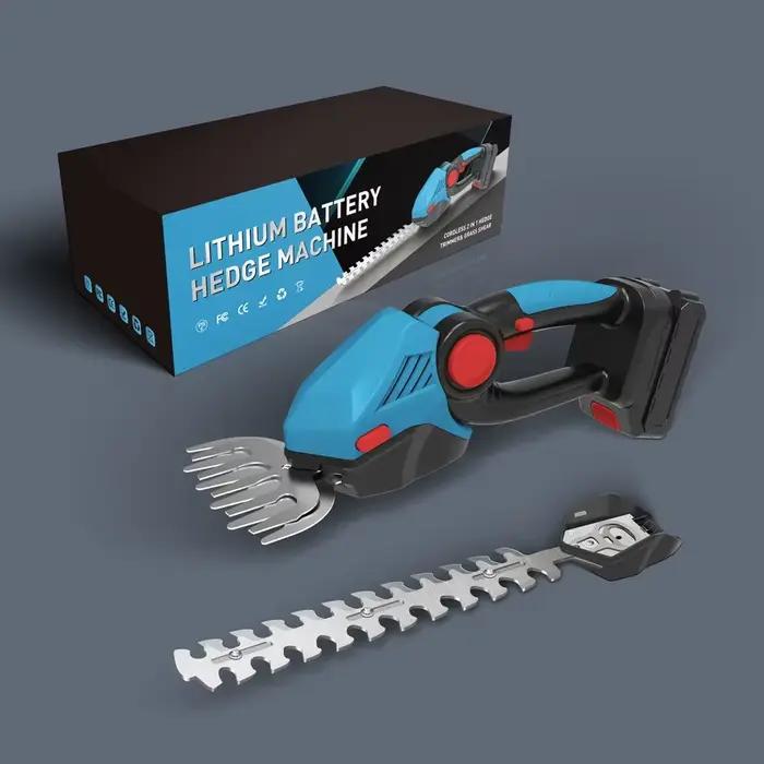 Tondeuse à gazon électrique sans fil portable haut de gamme pour jardinage domestique, mini-tondeuse à haies et coupe-bordures