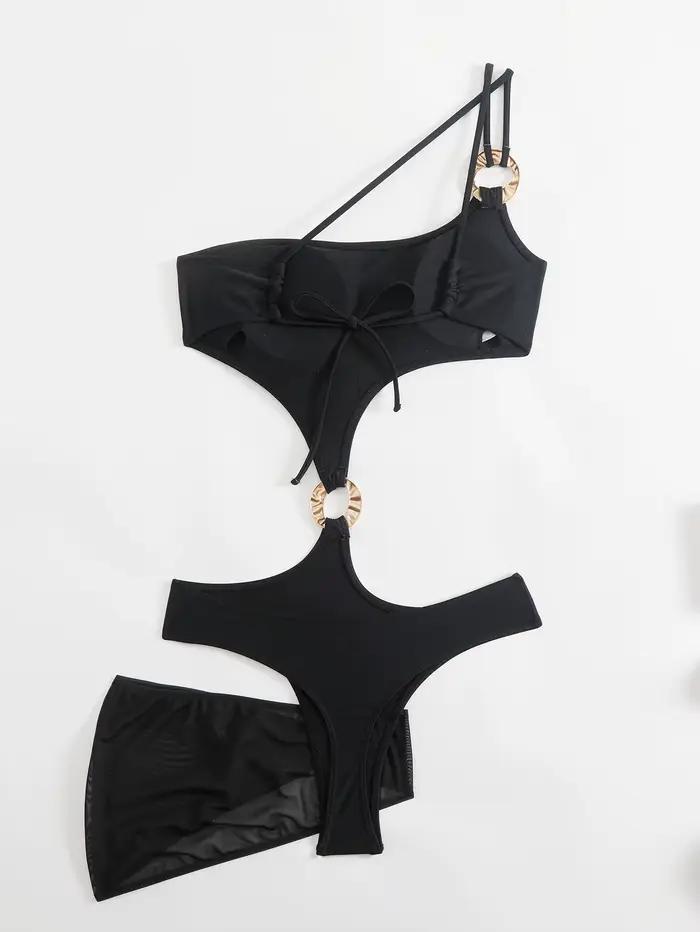 Noir Sexy Bikini simple épaule maillot de bain