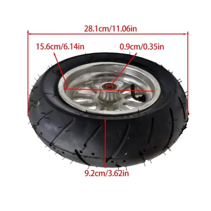 Roue arrière 110/50-6.5, roue avant 90/65-6.5, roue à pédale électrique, pneu élargi pour route urbaine, pièces de rechange de haute qualité