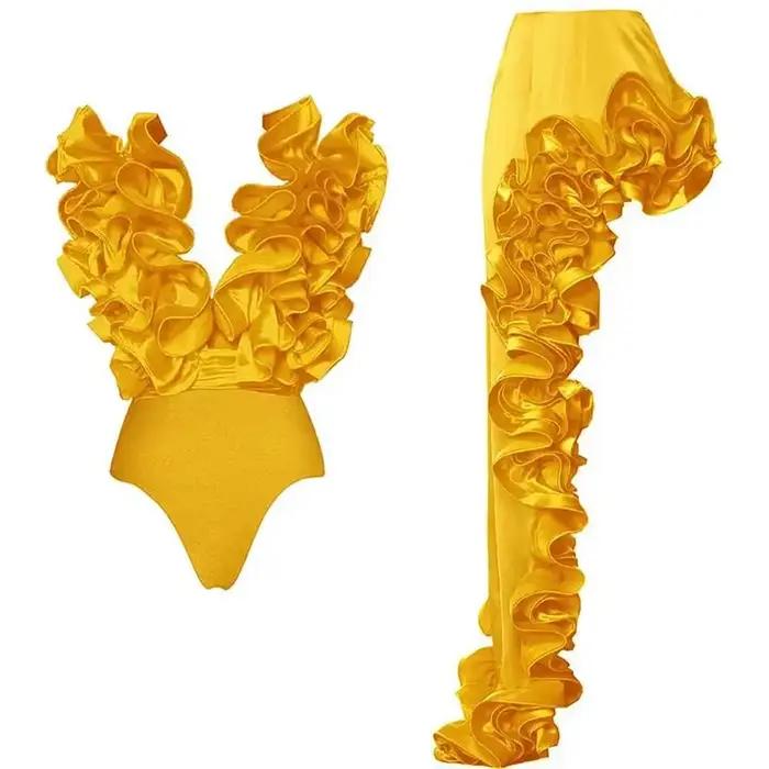 Maillot de bain une pièce à volants