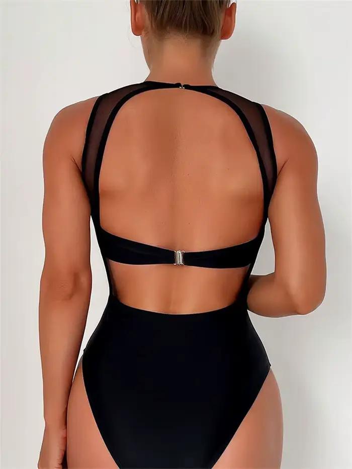 Maillot de bain une pièce sexy transparent 2026 pour femme