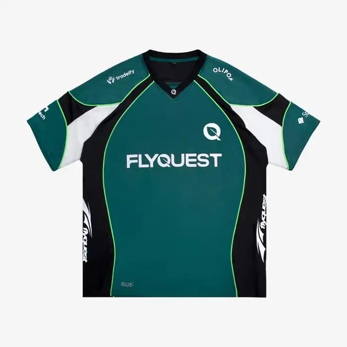 T-shirt d'entraînement E-sports FlyQuest 2026 REGEN Jersey – Cadeau idéal pour les fans (hommes et femmes) – Respirant, tendance, grande taille, personnalisable