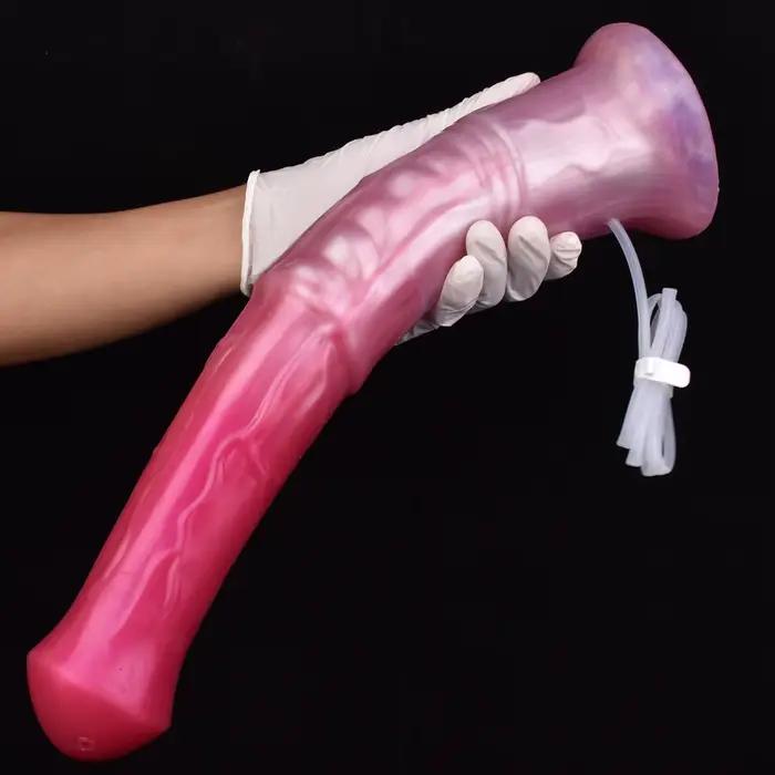ELKKOST 3 taille S M L Long Silicone fantaisie écureuil cheval gode avec ventouse éjaculation pénis jouets sexuels pour femmes hommes