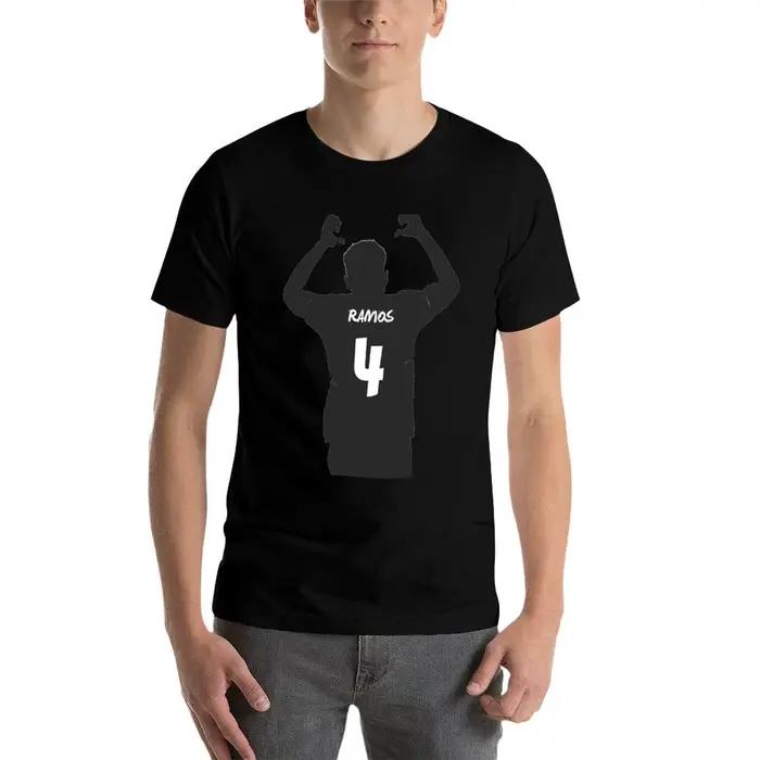 T-shirt avec illustration de Sergio Ramos, T-shirt au design graphique simple
