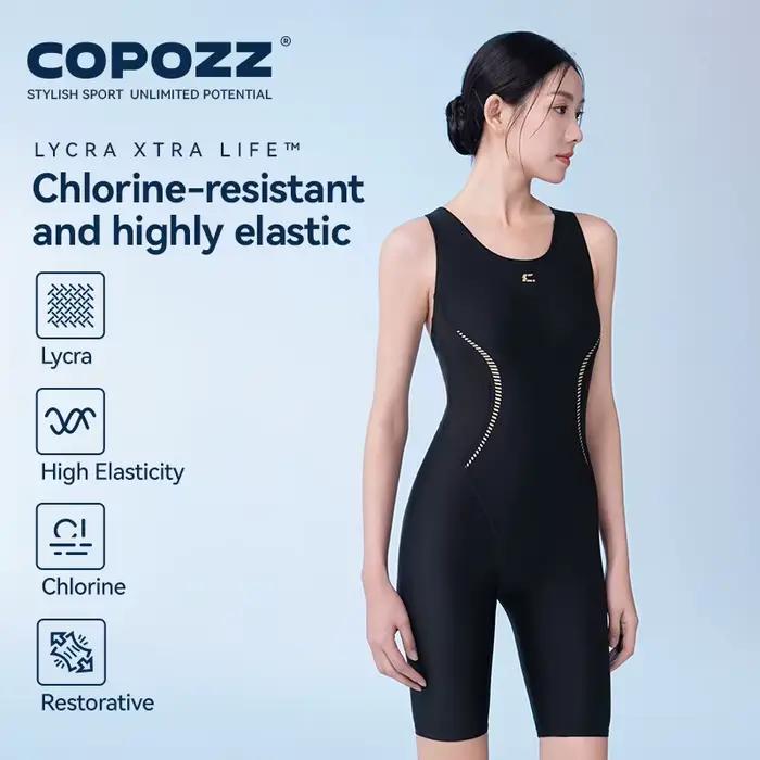 COPOZZ femme nouveau maillot de bain une pièce solide sans manches évider col en V été