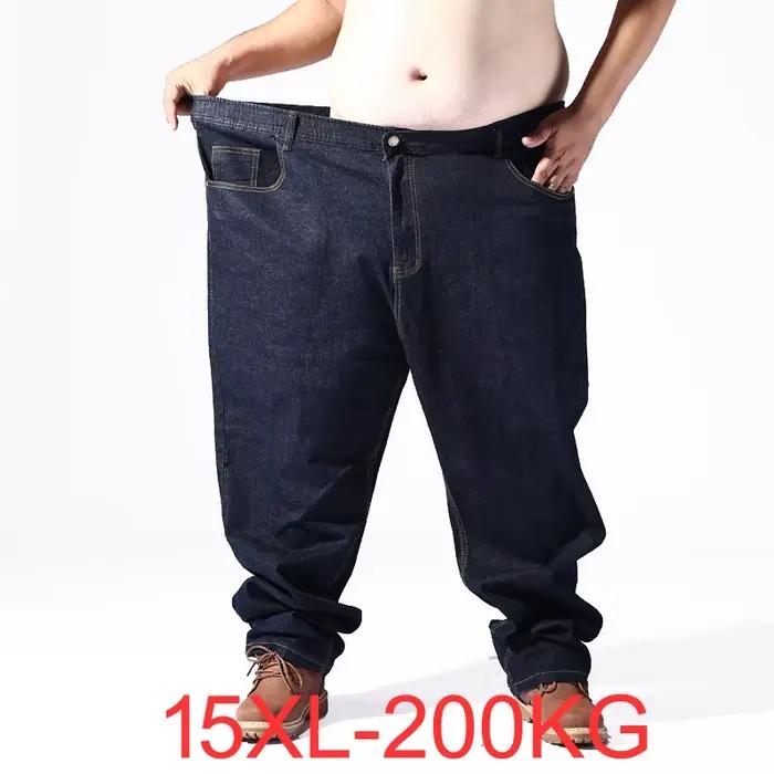 Jean homme grande taille 200KG grande taille 10XL 13XL 14XL 15XL pantalon automne et hiver grand stretch droit 50 54 56 58 jean noir