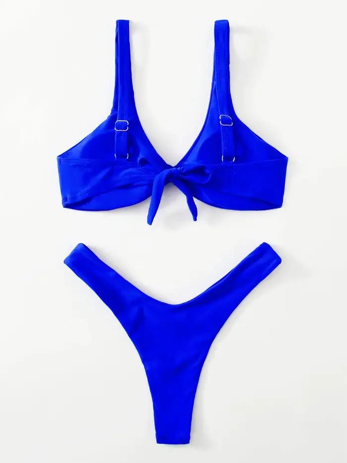ZTVitality Cravate Solide Sexy Bikini 2021 Offre Spéciale Soutien-Gorge Rembourré Jambe Haute Bandage Push Up