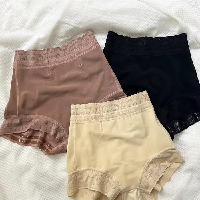 Culottes en coton pour femmes de haute qualité avec patchwork en dentelle, culottes sans couture, lingerie grande taille pour femmes, sous-vêtements féminins sexy invisibles