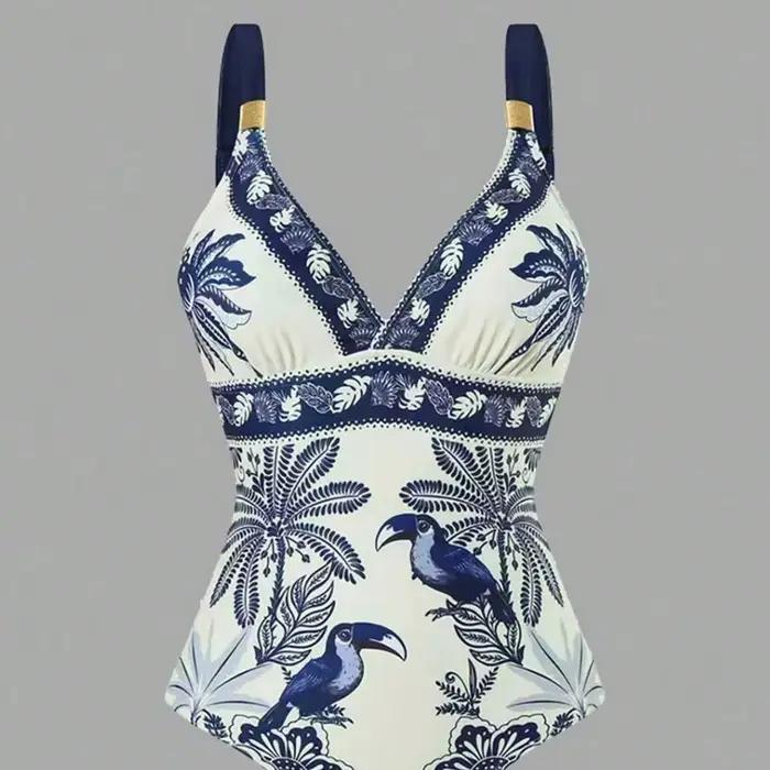 Lot de 2 maillots de bain imprimés pour femme