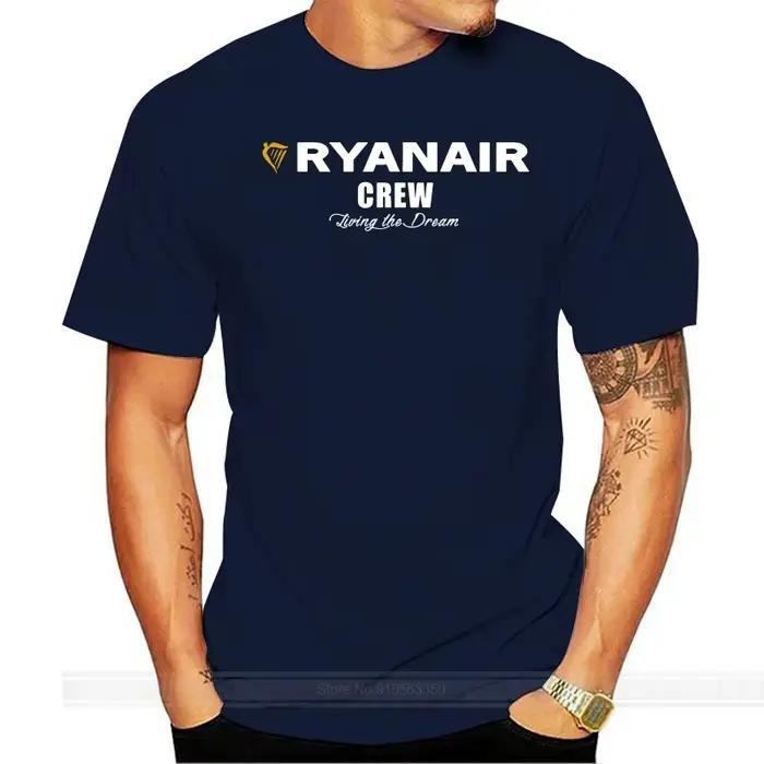 RYANAIR CREW T Coalition-AIRLINE T Coalition-'RYANAIR LVING THE DREAM T Coalition Intéressant manches courtes mode impression d'été