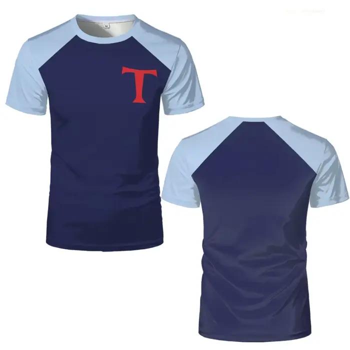 LENDERS 10 T-shirt de sport pour homme, imprimé en 3D, respirant et anti-transpiration, maillot de football streetwear