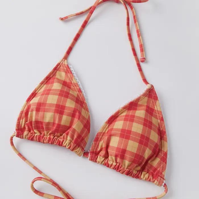 Bikini à carreaux pour femmes