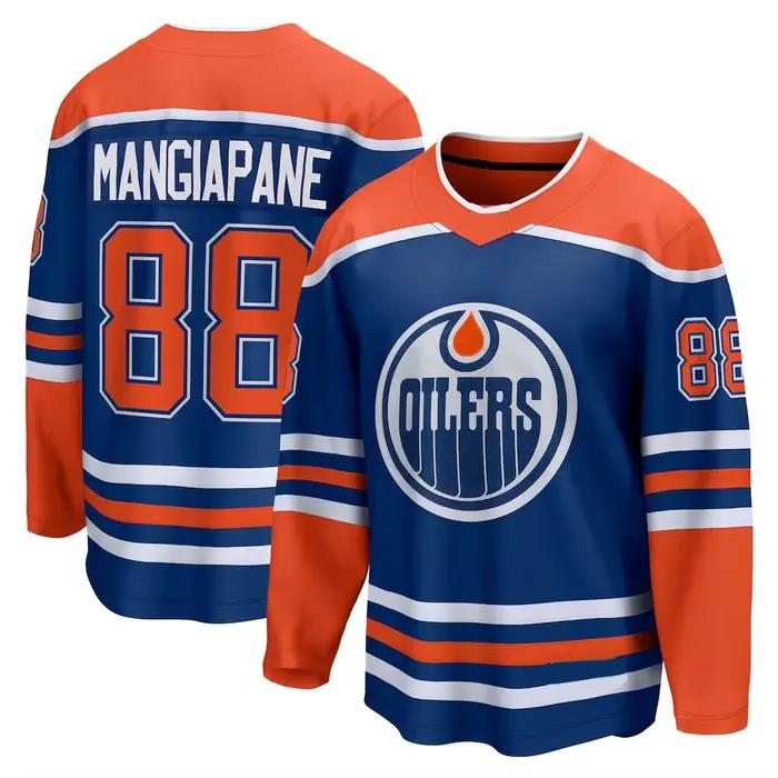 Maillot de hockey Oilers, tenue de sport, maillot y2k, sweat-shirt unisexe à manches longues et col en v, noms et numéros personnalisés