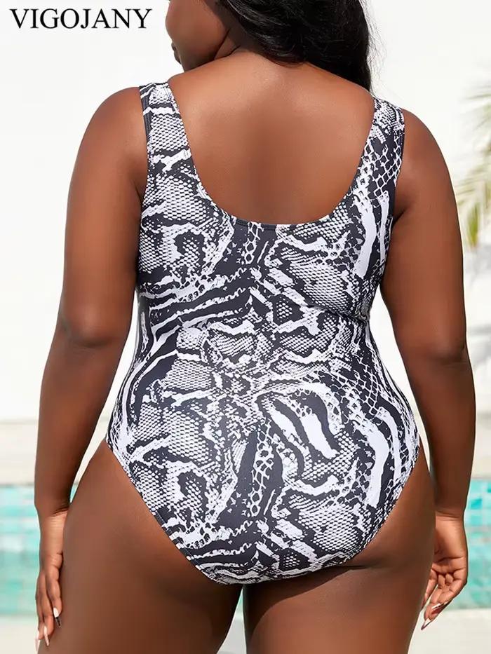 Maillot de bain une pièce sexy imprimé à bretelles pour femme