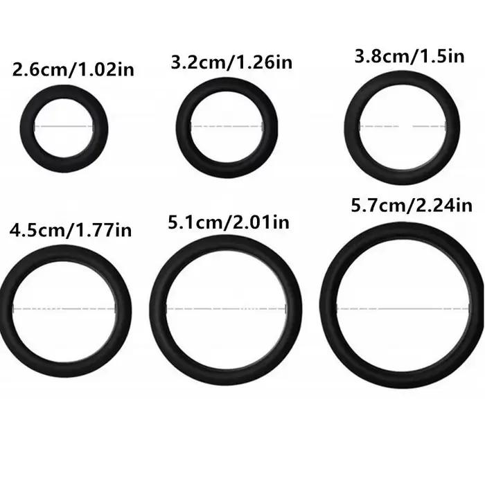 Anneau de pénis en Silicone, 6 tailles, verrouillage du scrotum, extension d'érection, retard de l'éjaculation, produits pour adultes, jouets sexuels pour hommes