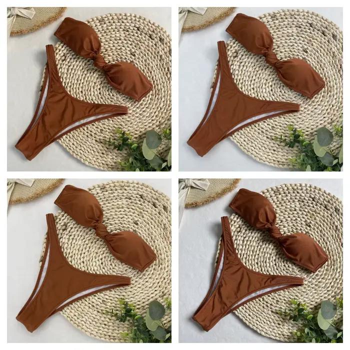 DEBAIOR Sexy noeud Bikini ensemble maillot de bain pour femmes