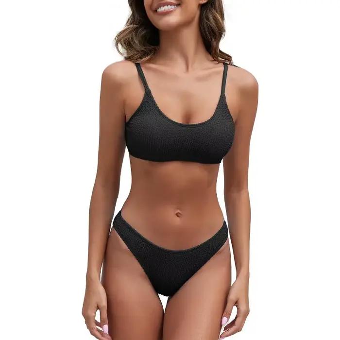 Ensembles de bikinis côtelés pour femmes