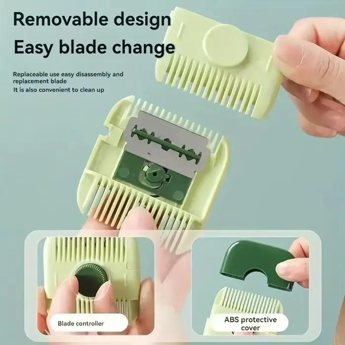 Peigne tondeuse à cheveux 2 en 1, outil multifonctionnel de coupe quotidienne facile pour tous les types de cheveux