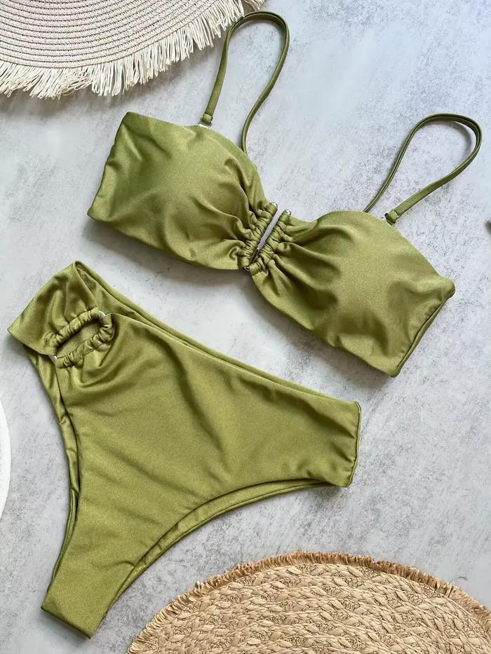 Bikini bandeau push-up pour femme 2026