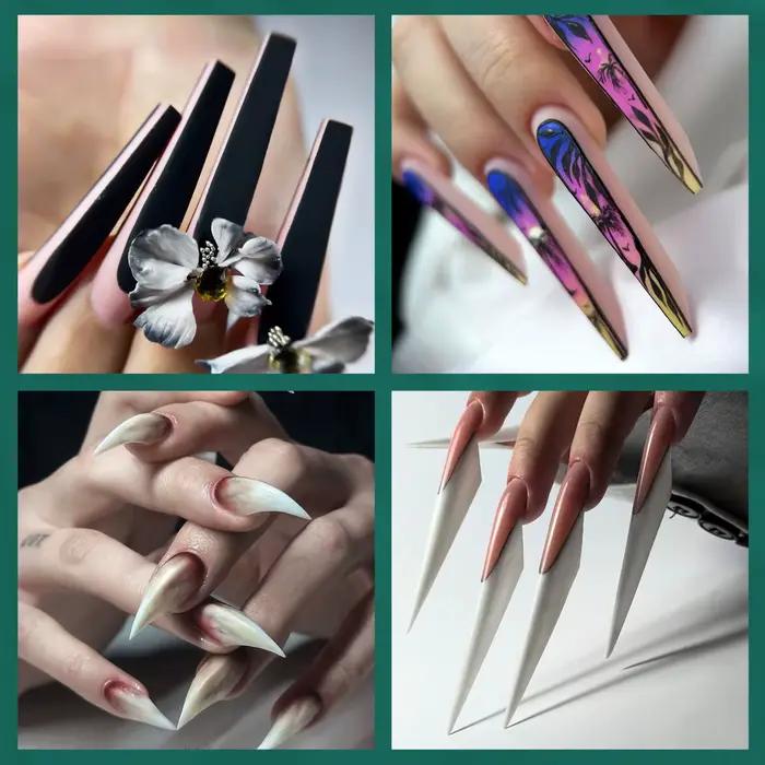 Nailpop – moule à ongles à pression transparente, double forme, couverture complète, 14 tailles avec marquage numérique, plusieurs formes pour effet de manucure française