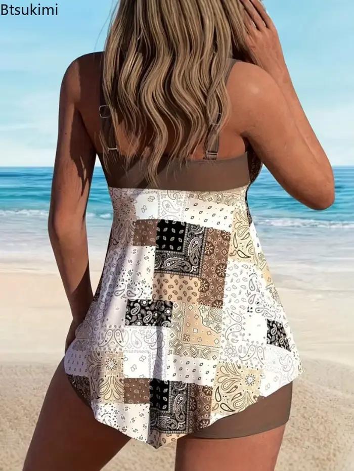 Maillot de bain une pièce sexy imprimé taille haute pour femme avec coussinets intégrés sans armatures