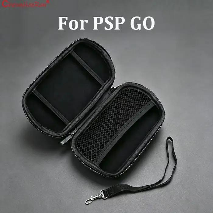 ChengHaoRan 1 sac de rangement rigide noir pour PSP GO, sac de protection anti-poussière avec 1 cordon de maintien, sans logo