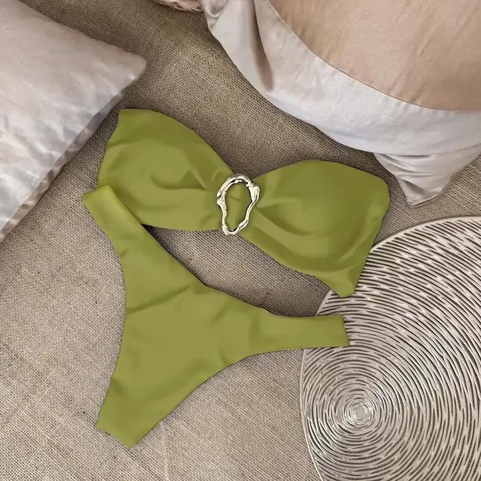 Bikini bandeau push-up pour femme