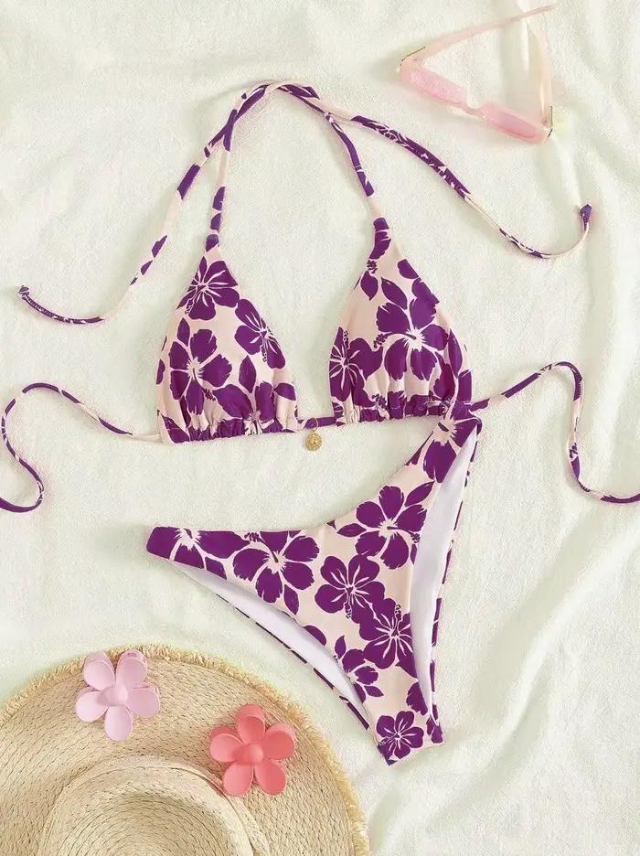 Micro Bikini 2026 Push Up Maillots de Bain Femme Sexy Maillots de Bain Brésiliens Ensemble de Bikini Biquini Imprimé Maillot de Bain Été Marron Vêtements de Plage
