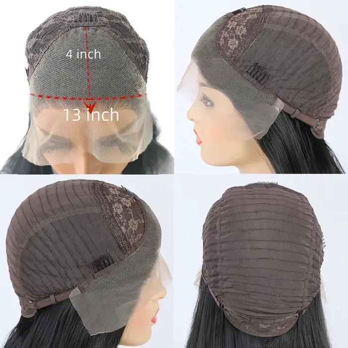 AIMEYA perruque Lace Front Wig synthétique longue ondulée perruque de cheveux bruns synthétiques perruques de dentelle pour les femmes naissance des cheveux naturelle Cosplay perruques frontales