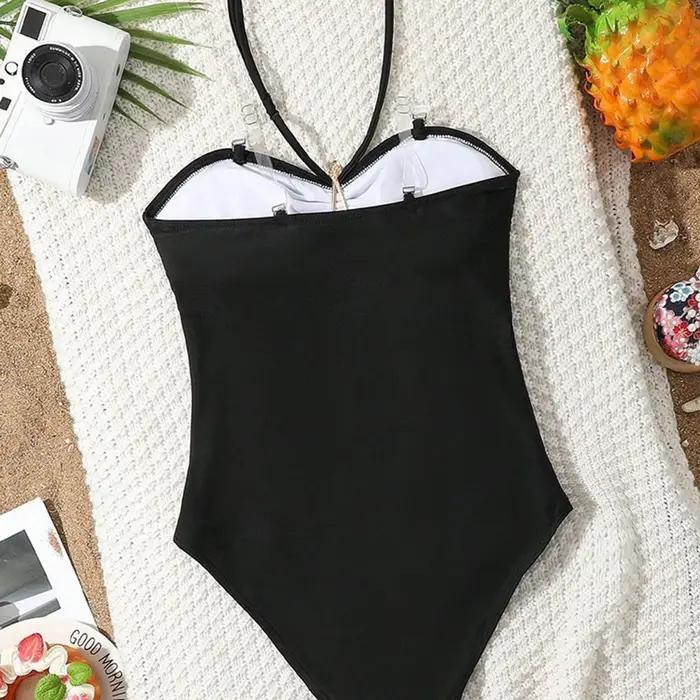 Maillot de bain une pièce pour adolescentes de 13 à 16 ans, avec sangle transparente, pour piscine et plage, tenue d'été, nouvelle collection 2026