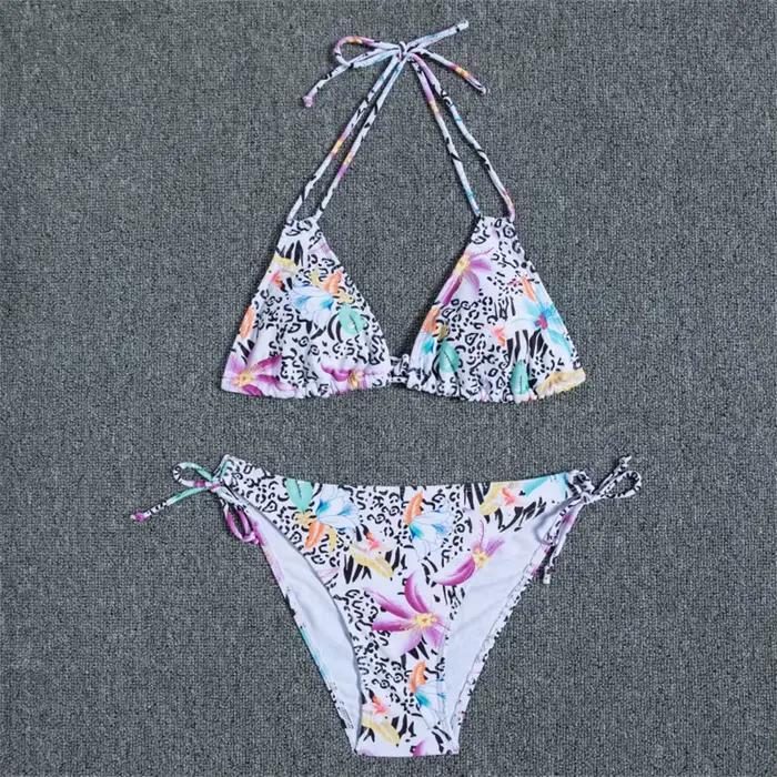 Maillot de bain deux pièces pour femmes imprimé floral bikini push up ajustement parfait pour les occasions estivales et spéciales