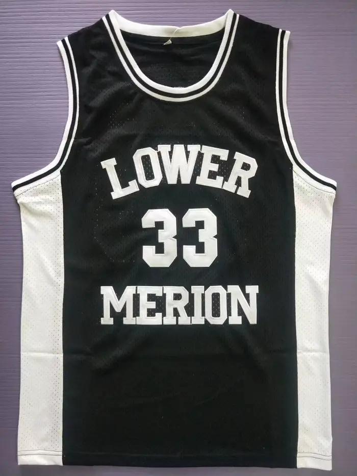 # 33 Bryant Lower Merion couvre-chef homme marron lycée rétro maillot de basket brodé rouge blanc noir