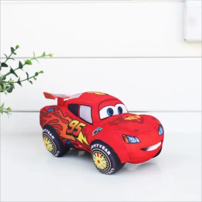 Peluche Disney Pixar Cars 3 Lightning McQueen de 17-25 cm | Coussin en peluche doux McQueen rouge 95 pour enfants, cadeau d'anniversaire