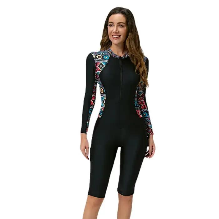 Maillot de bain femme été à manches longues combinaison
