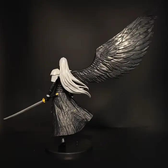 Figurine Sephiroth, ange à une aile, modèle de collection, jouet, épée, personnage de jeu d'anime, statue, décoration de la maison, ornement, collection, cadeau