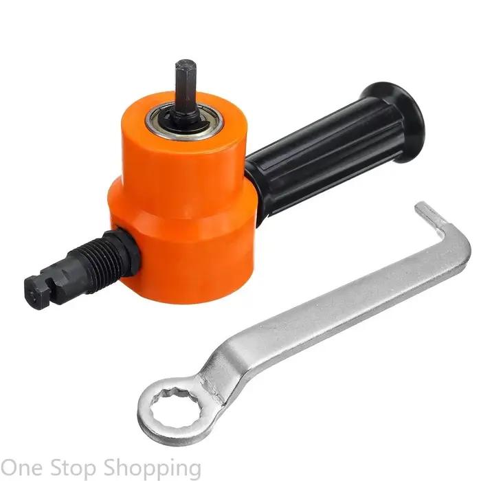 Grignoteuse de coupe de métal à Double tête, grignoteuse de tôle, outil de coupe de scie, fixation de perceuse, outil de coupe gratuit, coupe du métal