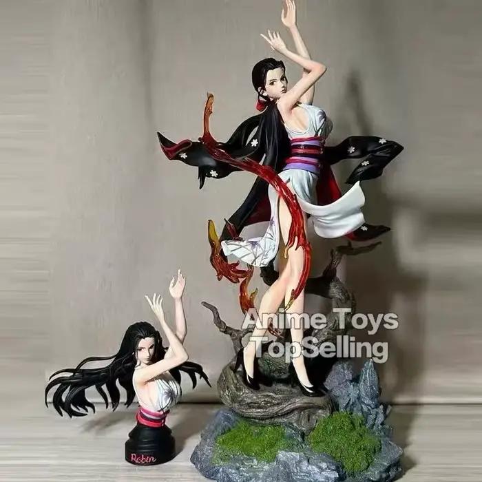 Figurine d'action Anime One Piece, figurine Robin, démon Robin, jouets en PVC, modèle de statue, jouets de collection, cadeaux, 38 cm/15 pouces