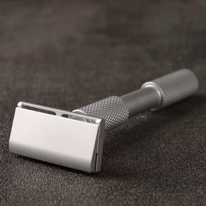 Rasoir de sécurité YAQI Aileron GEM Blade - Rasoir de rasage traditionnel avec 3 lames pour une coupe lisse et confortable