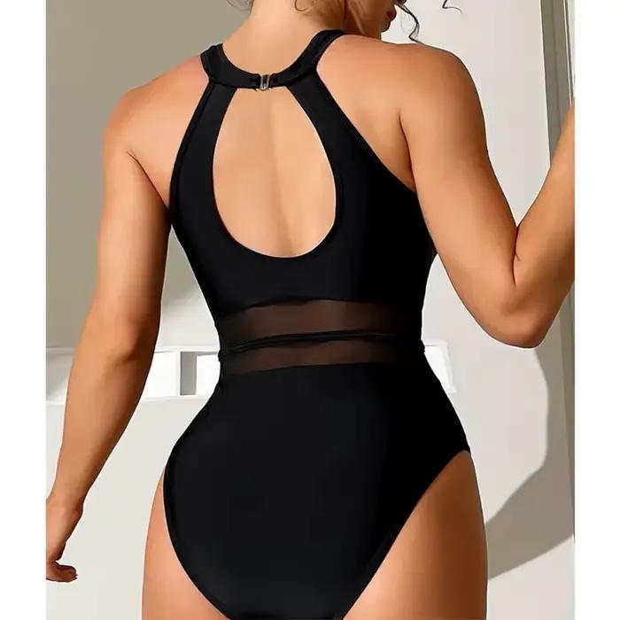 Maillot de bain une pièce sexy en résille pour femme
