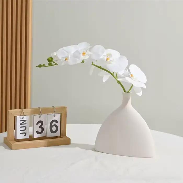 Branches de fleurs de Phalaenopsis artificielles, 95cm, toucher réel, fausses tiges d'orchidées papillon, Arrangement Floral, décoration de maison pour mariage