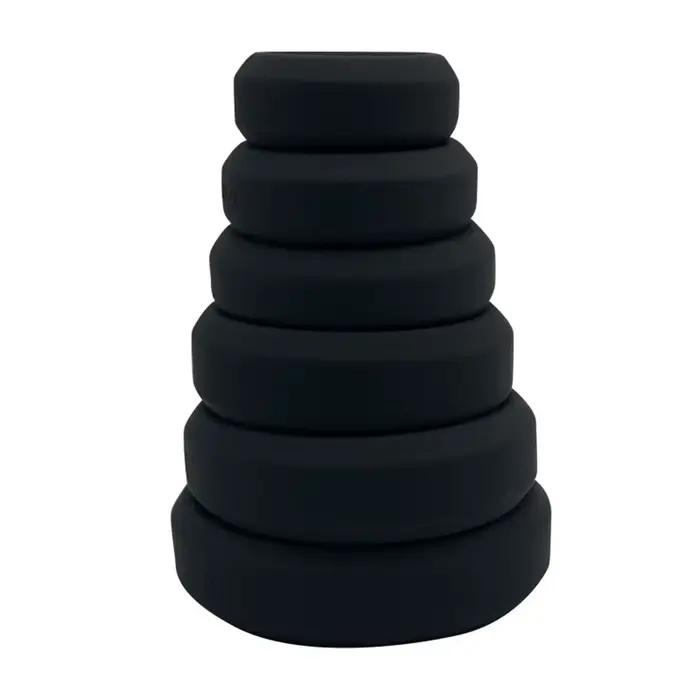 Anneau de pénis en Silicone, 6 tailles, anneau de verrouillage du Scrotum, améliore l'érection, retardement de l'éjaculation, anneaux péniens, jouets sexuels pour hommes