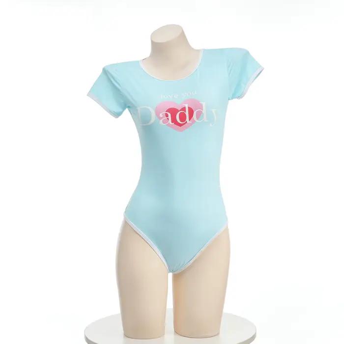 Maillot de bain une pièce pour femme, costume de batterie anime, costume de batterie rick, maillot de bain fille mignon, maillot de bain pour femme, bikini de jeu, imprimé lettre, bord de mer, vacance