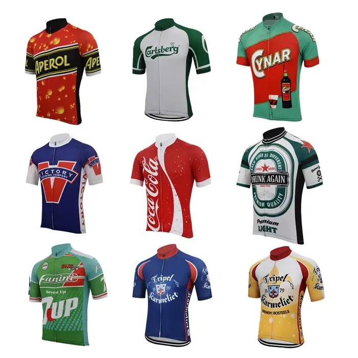 Maillot de cyclisme pour hommes, vêtements de vélo de montagne, vêtements de vélo de route, maillot de cyclisme d'été, maillot de cyclisme à thème bière