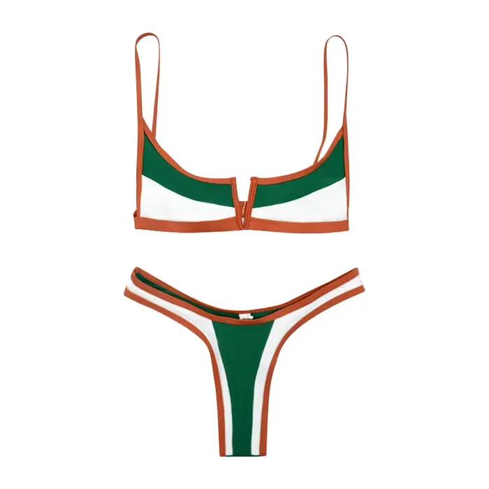 Maillot de bain sexy noir et blanc pour femme, design bikini