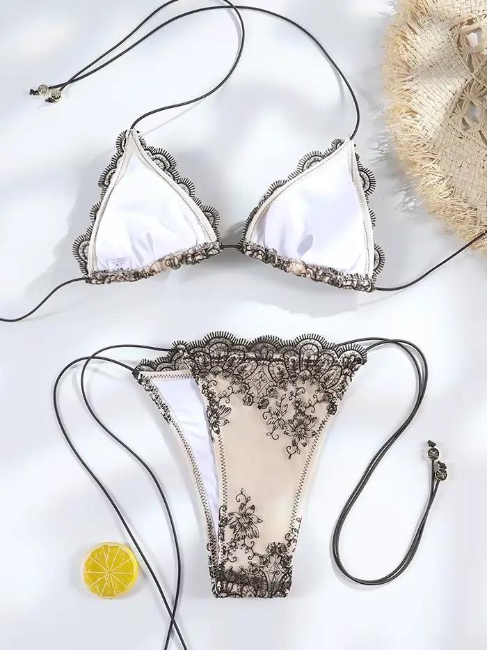 Rinabe Bikini noir patchwork