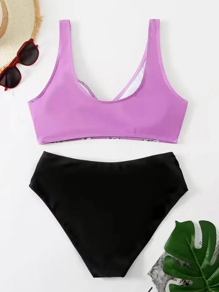 Maillot de bain blanc deux pièces pour femmes