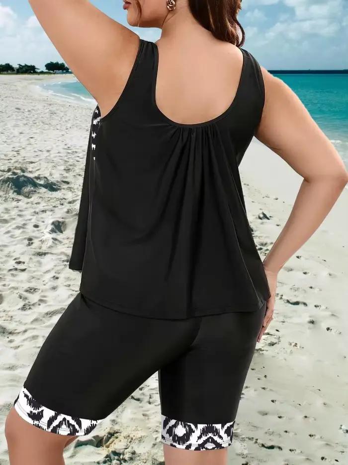 Sexy Tankini maillots de bain femmes avec cinquième pantalon
