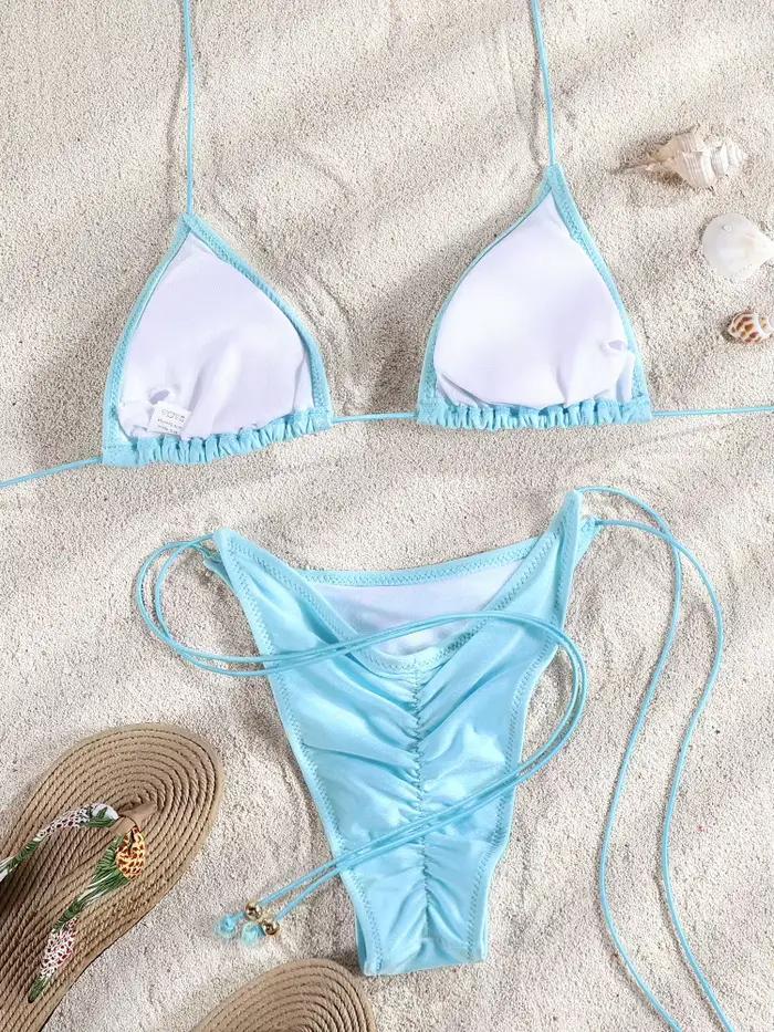 Maillot de bain triangle 2026 bleu clair